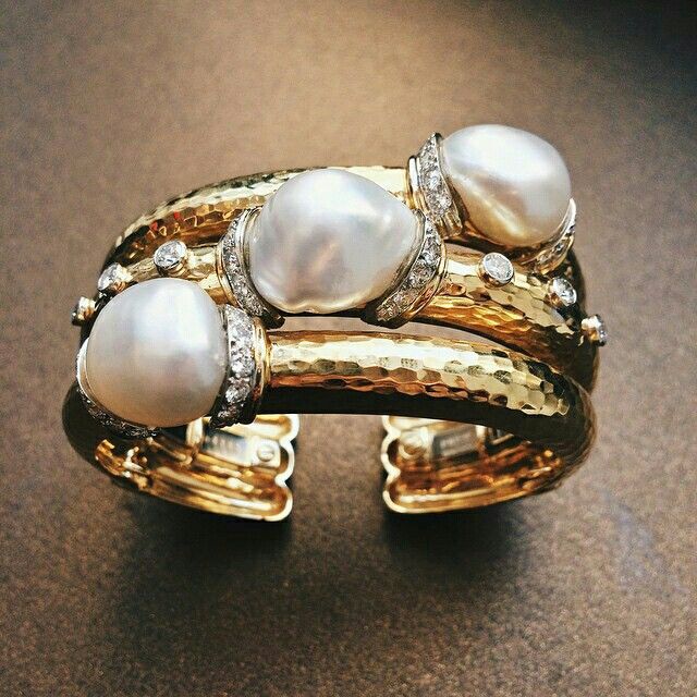 Bague perle en or ouvert vintage