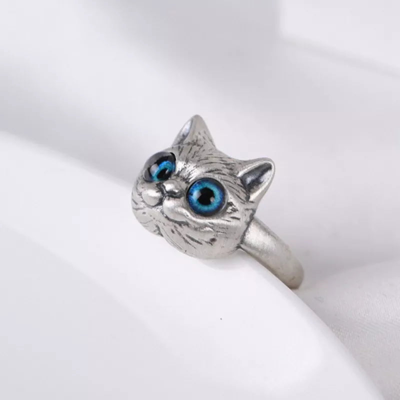 Bague Réglable en Argent pour Chat