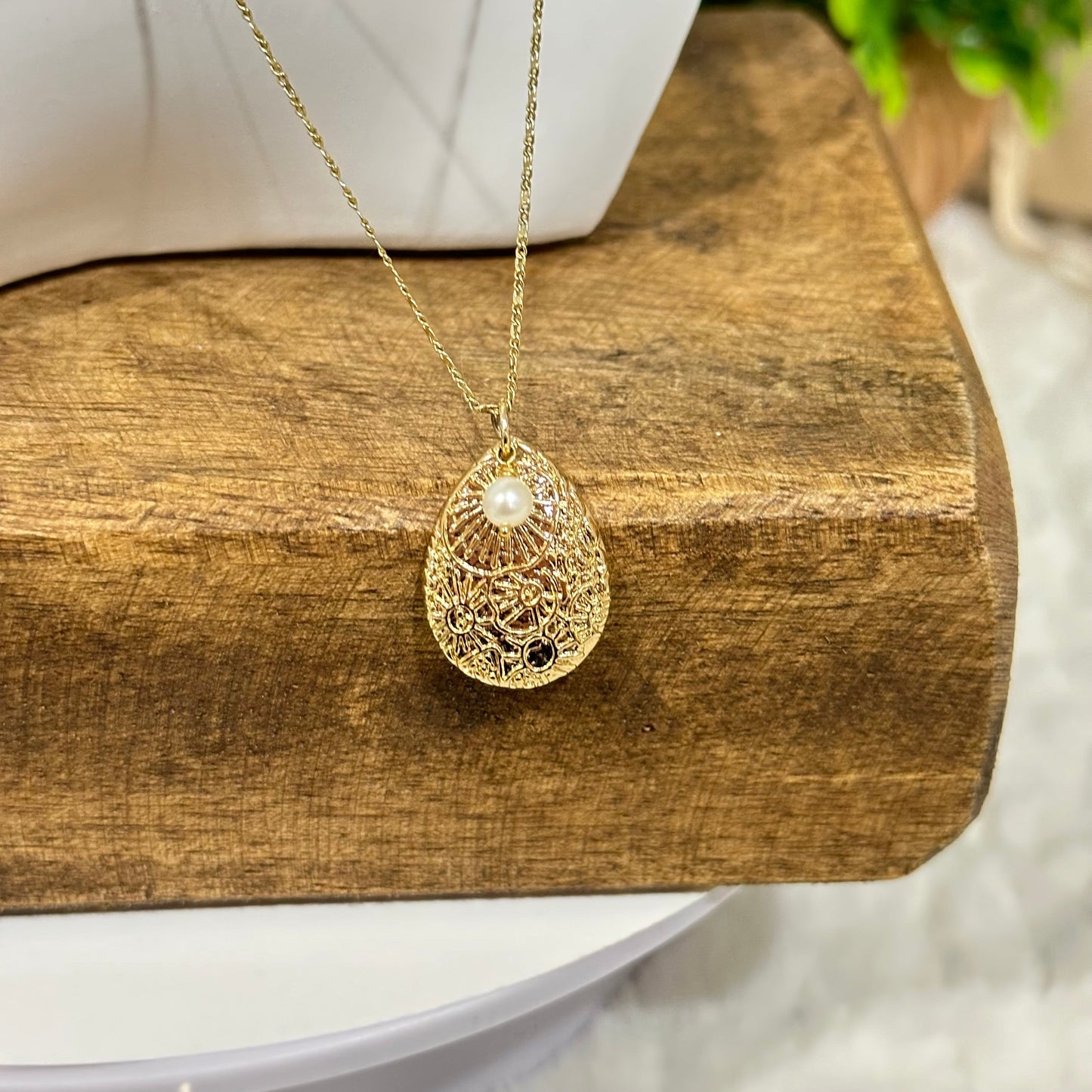 Collier de perles en forme de gouttes Marina