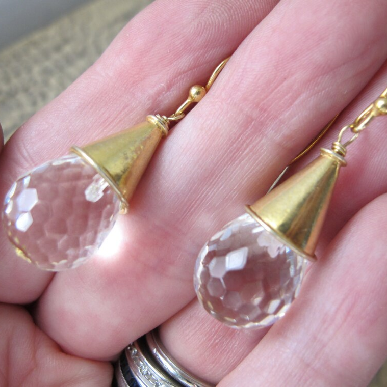 Boucles d'oreilles en or blanc vintage