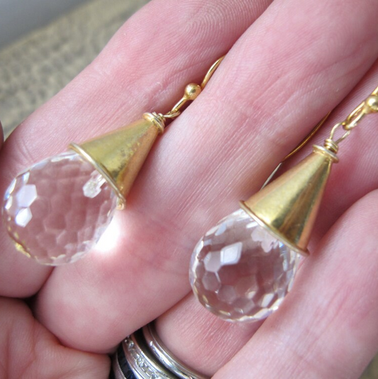 Boucles d'oreilles en or blanc vintage
