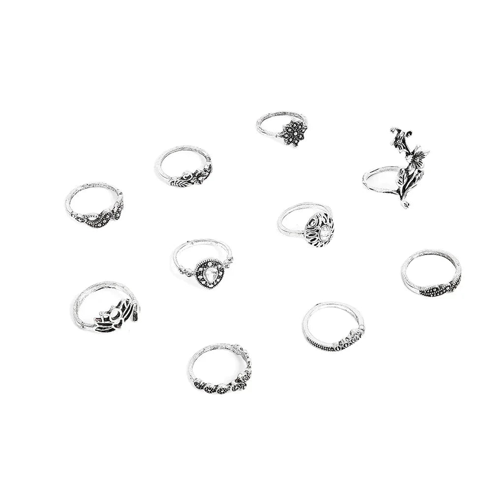 Pack d'Anneaux de la Forêt Enchantée en Argent Antique
