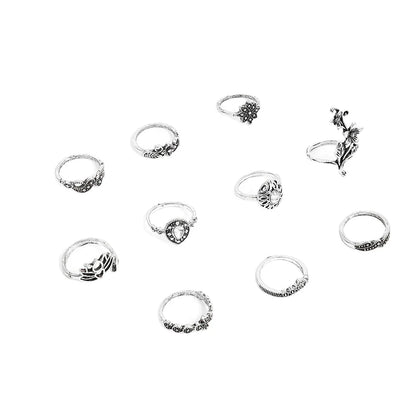 Pack d'Anneaux de la Forêt Enchantée en Argent Antique