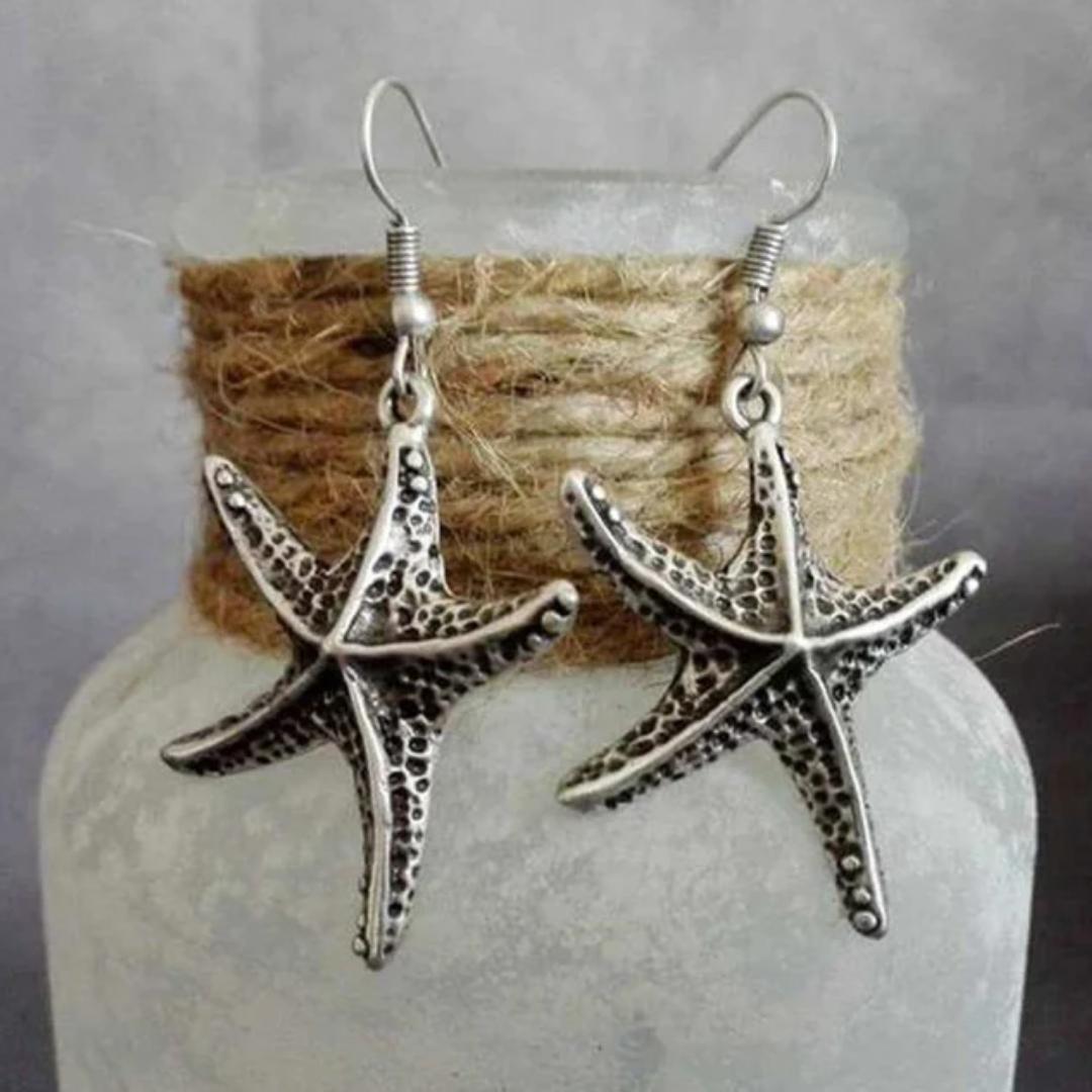 Boucles d'oreilles étoile vintage en argent