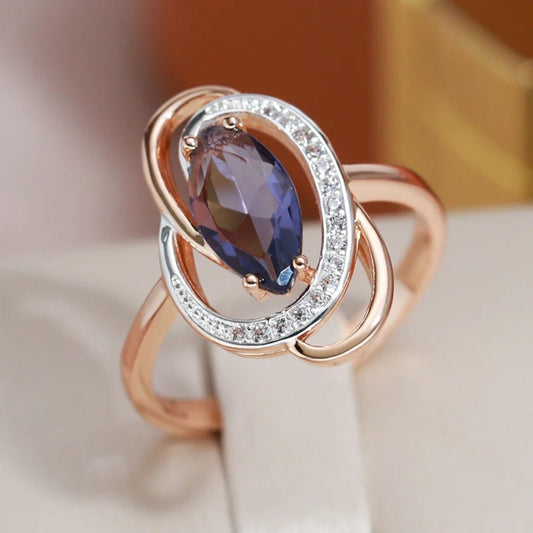 Bague élégante violet brillant