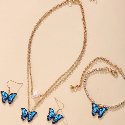 Parure de Bijoux Papillon en Or