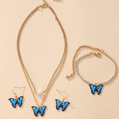 Parure de Bijoux Papillon en Or