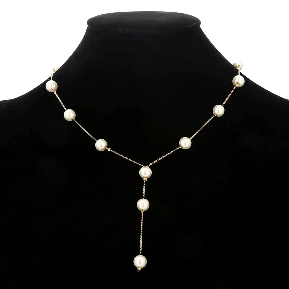 Ensemble de Trois Pièces de Perles Élégantes en Or