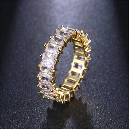 Bague de Luxe en Zircone en Or et Argent