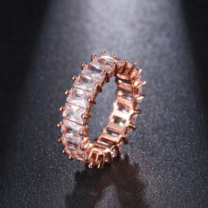 Bague de Luxe en Zircone en Or et Argent