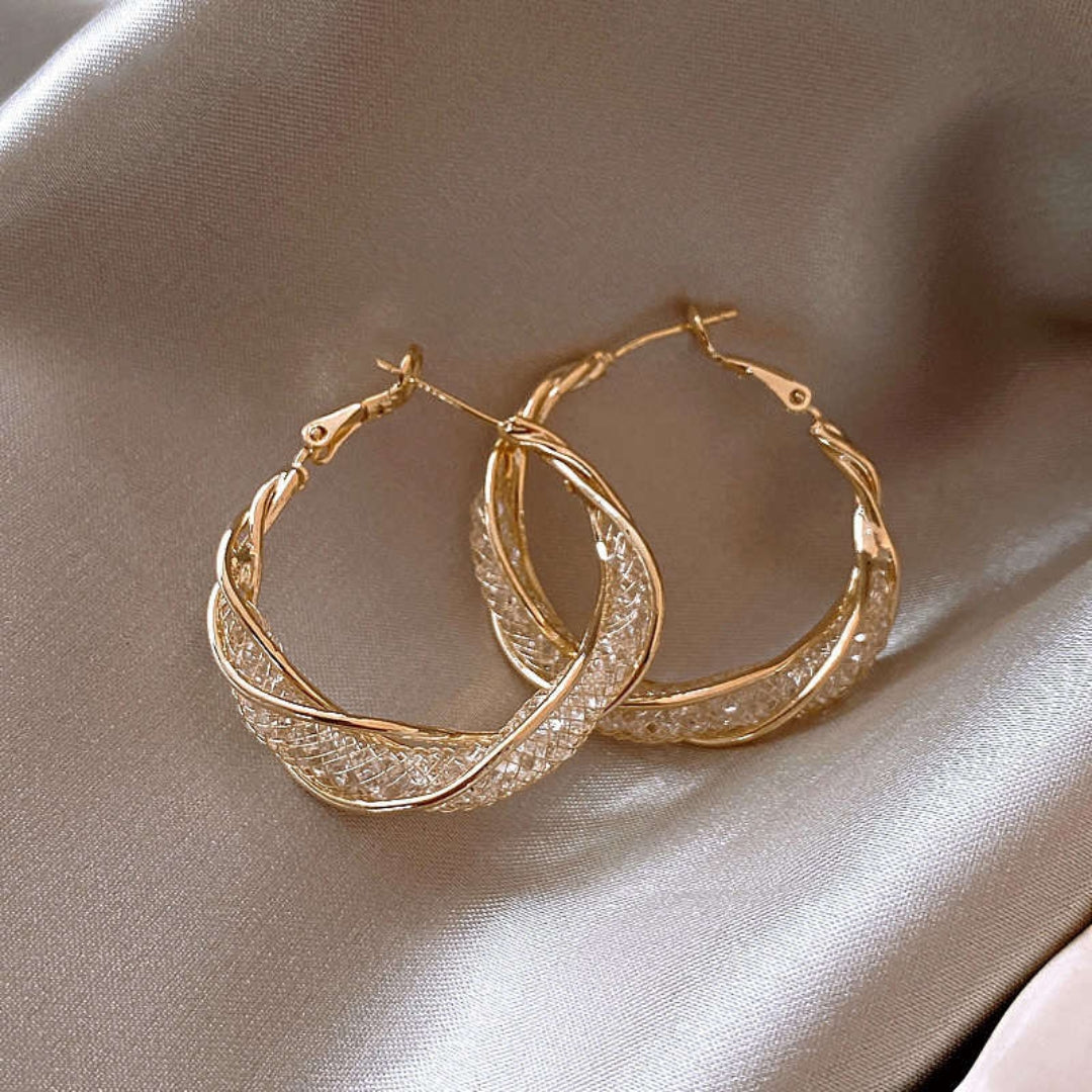 Boucles d'oreilles élégantes et brillantes
