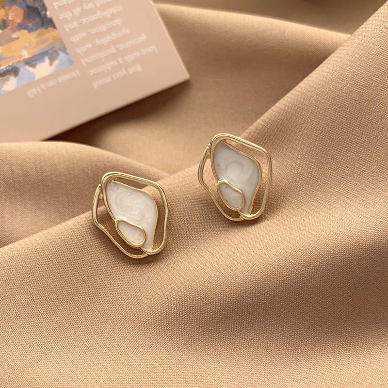 Boucles d'Oreilles en Coquillage Doré