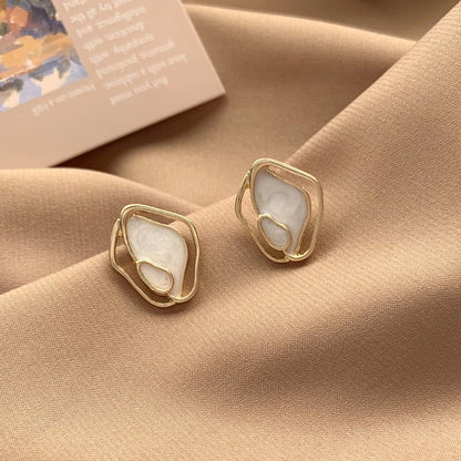 Boucles d'Oreilles en Coquillage Doré