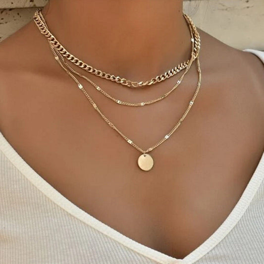 Collier plaqué or et argent