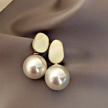 Boucles d'Oreilles Vintage en Perles Géométriques Vintage