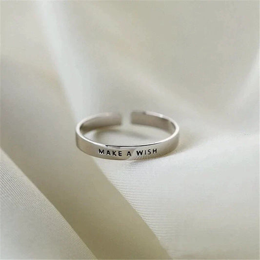 Bague de Souhaits Ajustable en Argent
