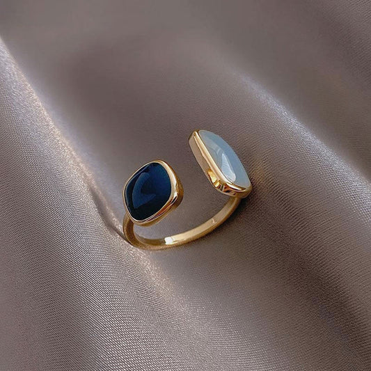 Bague aigue-marine enveloppante