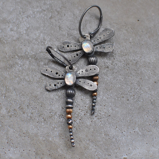 Boucles d'oreilles Libellule Vintage
