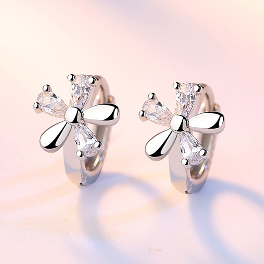 Boucles d'oreilles marguerite en cristal