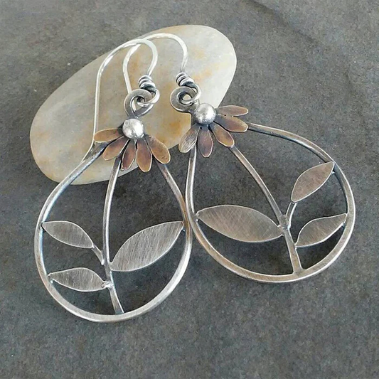 Boucles d'oreilles florales vintage