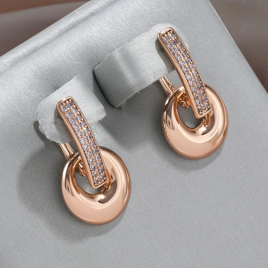 Boucles d'oreilles élégantes et épaisses en plaqué or