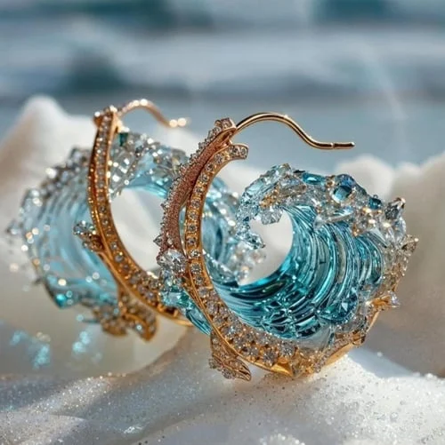 Boucles d'oreilles serment de l'océan