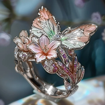 Bague florale Vintage Golden Brimhaven