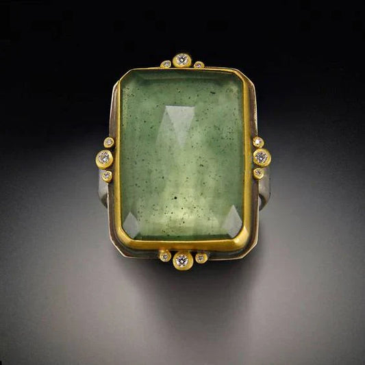 silver square ring